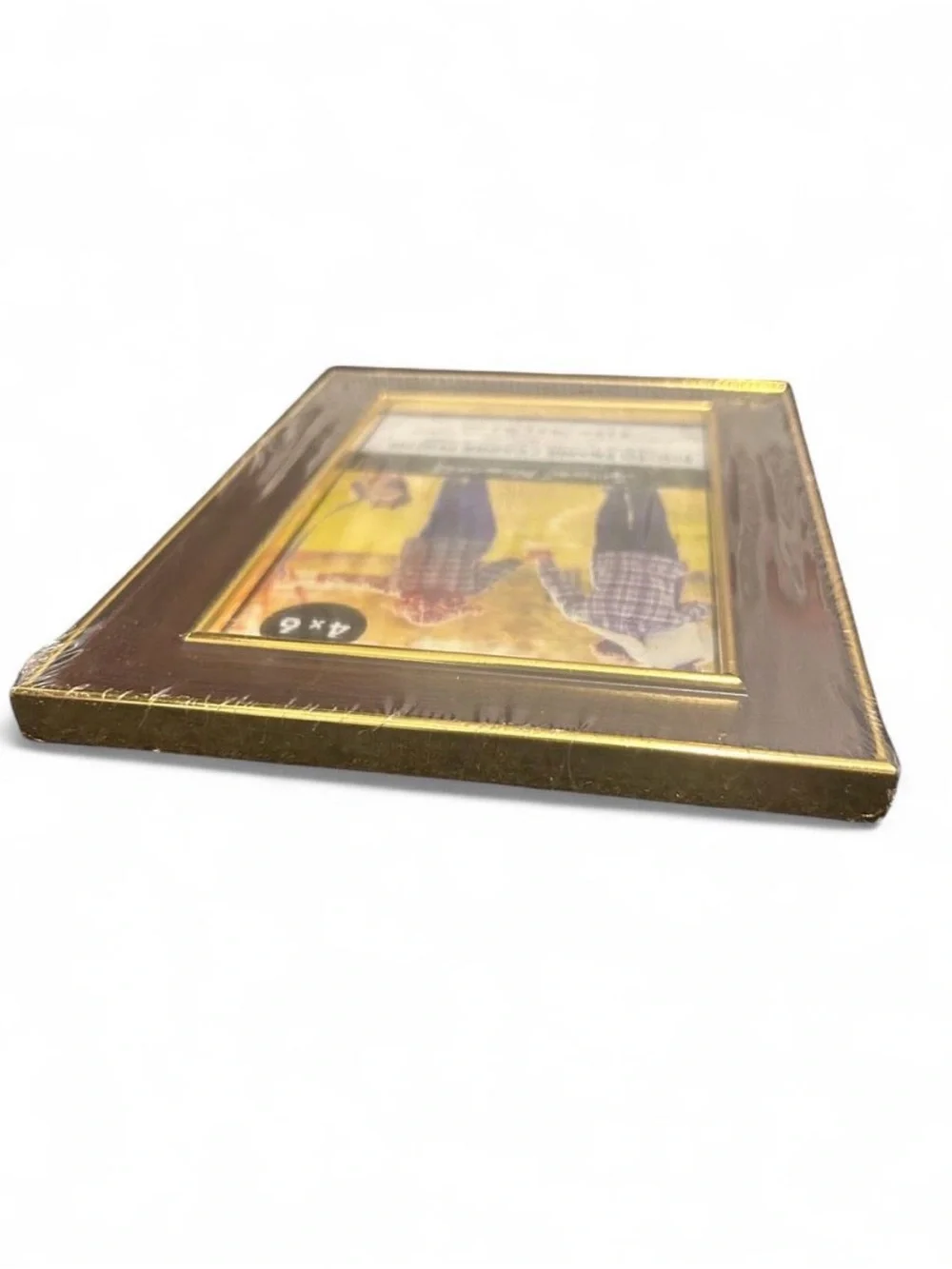 4x6 photo frame with gold trim